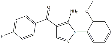 (5-AMINO-1-(2-METHOXYPHENYL)-1H-PYRAZOL-4-YL)(4-FLUOROPHENYL)METHANONE 结构式