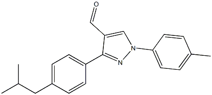 3-(4-Isobutylphenyl)-1-p-tolyl-1H-pyrazole-4-carbaldehyde 结构式