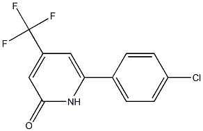 6-(4-CHLOROPHENYL)-4-(TRIFLUOROMETHYL)PYRIDIN-2(1H)-ONE 结构式