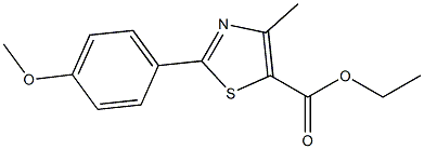 ETHYL 2-(4-METHOXYPHENYL)-4-METHYLTHIAZOLE-5-CARBOXYLATE 结构式