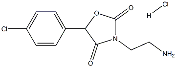 3-(2-AMINO-ETHYL)-5-(4-CHLORO-PHENYL)-OXAZOLIDINE-2,4-DIONE HYDROCHLORIDE 结构式