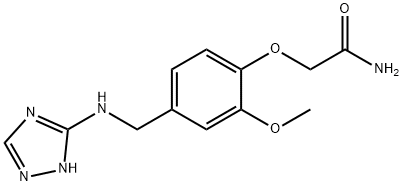 2-(2-METHOXY-4-((1H-1,2,4-TRIAZOL-3-YLAMINO)METHYL)PHENOXY)ACETAMIDE 结构式