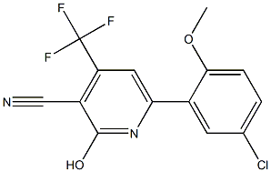 6-(5-CHLORO-2-METHOXYPHENYL)-4-(TRIFLUOROMETHYL)-2-HYDROXYPYRIDINE-3-CARBONITRILE 结构式