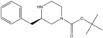 (R)-3-BENZYL-PIPERAZINE-1-CARBOXYLIC ACID TERT-BUTYL ESTER 结构式