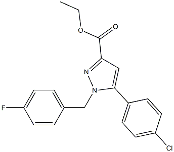 ETHYL 1-(4-FLUOROBENZYL)-5-(4-CHLOROPHENYL)-1H-PYRAZOLE-3-CARBOXYLATE 结构式