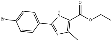 2-(4-BROMOPHENYL)-5-METHYL-3H-IMIDAZOLE-4-CARBOXYLIC ACID ETHYL ESTER 结构式