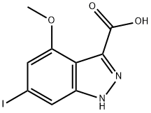 6-IODO-4-METHOXY-(1H)INDAZOLE-3-CARBOXYLIC ACID 结构式