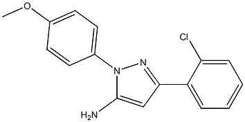 3-(2-CHLOROPHENYL)-1-(4-METHOXYPHENYL)-1H-PYRAZOL-5-AMINE 结构式