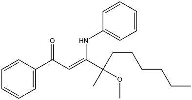 4-METHOXY-4-METHYL-1-PHENYL-3-PHENYLAMINO-DEC-2-EN-1-ONE 结构式