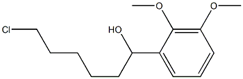 6-CHLORO-1-(2,3-DIMETHOXYPHENYL)-1-HEXANOL 结构式