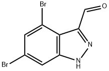 4,6-Dibromo-1H-indazole-3-carboxaldehyde 结构式