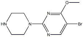 5-BROMO-2-(PIPERAZIN-1-YL)-4-METHOXYPYRIMIDINE 结构式
