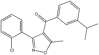 4-(3-ISOPROPYLBENZOYL)-3-(2-CHLOROPHENYL)-5-METHYLISOXAZOLE 结构式