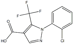 1-(2-CHLOROPHENYL)-5-(TRIFLUOROMETHYL)-1H-PYRAZOLE-4-CARBOXYLIC ACID 结构式