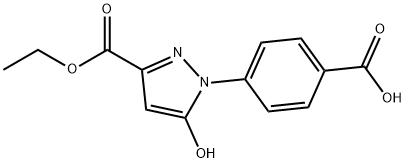 1-(4-CARBOXY-PHENYL)-5-HYDROXY-1H-PYRAZOLE-3-CARBOXYLIC ACID ETHYL ESTER 结构式