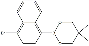 2-(4-BROMO-1-NAPHTHYL)-5,5-DIMETHYL-1,3,2-DIOXABORINANE 结构式