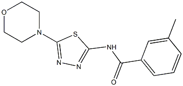 3-METHYL-N-(5-MORPHOLIN-4-YL-1,3,4-THIADIAZOL-2-YL)BENZAMIDE 结构式