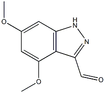 4,6-DIMETHOXY-3-INDAZOLECARBOXALDEHYDE 结构式