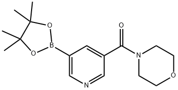 5-(MORPHOLINE-4-CARBONYL)PYRIDINE-3-BORONIC ACID, PINACOL ESTER 结构式