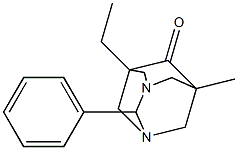 5-ETHYL-7-METHYL-2-PHENYL-1,3-DIAZATRICYCLO[3.3.1.1~3,7~]DECAN-6-ONE 结构式