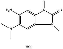 5-AMINO-6-DIMETHYLAMINO-1,3-DIMETHYL-1,3-DIHYDRO-BENZOIMIDAZOL-2-ONE 结构式