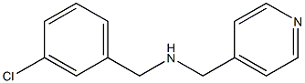 1-(3-CHLOROPHENYL)-N-(PYRIDIN-4-YLMETHYL)METHANAMINE 结构式