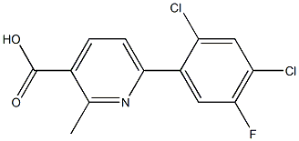 6-(2,4-DICHLORO-5-FLUOROPHENYL)-2-METHYLPYRIDINE-3-CARBOXYLIC ACID 结构式