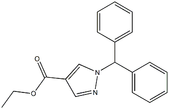 1-BENZHYDRYL-1H-PYRAZOLE-4-CARBOXYLIC ACID ETHYL ESTER 结构式