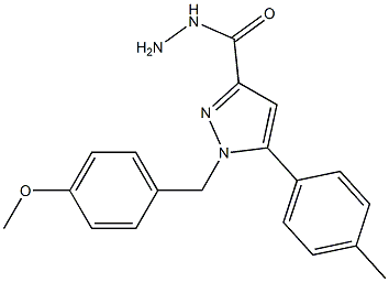 1-(4-METHOXYBENZYL)-5-P-TOLYL-1H-PYRAZOLE-3-CARBOHYDRAZIDE 结构式