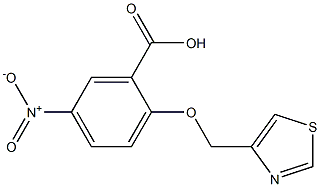 5-NITRO-2-(1,3-THIAZOL-4-YLMETHOXY)BENZOIC ACID 结构式