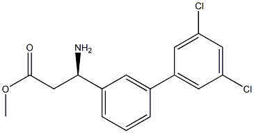 METHYL (3R)-3-AMINO-3-[3-(3,5-DICHLOROPHENYL)PHENYL]PROPANOATE 结构式