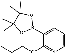 2-丙氧基-3-(4,4,5,5-四甲基-1,3,2-二杂氧戊硼烷-2-基)吡啶 结构式