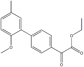 ETHYL 4-(2-METHOXY-5-METHYLPHENYL)BENZOYLFORMATE 结构式