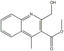 METHYL 2-(HYDROXYMETHYL)-4-METHYLQUINOLINE-3-CARBOXYLATE 结构式