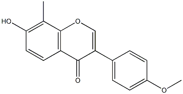 7-Hydroxy-4'-methoxy-8-methylisoflavone 结构式
