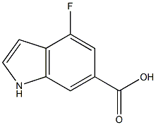 4-FLUORO-6-INDOLE CARBOXYLIC ACID 结构式