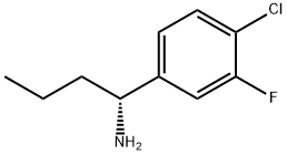 (1R)-1-(4-CHLORO-3-FLUOROPHENYL)BUTYLAMINE 结构式