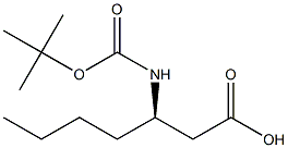 (R)-3-TERT-BUTOXYCARBONYLAMINO-HEPTANOIC ACID 结构式