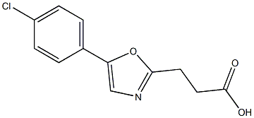 5-(4-CHLOROPHENYL)OXAZOLE-2-PROPIONIC ACID 结构式