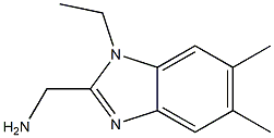 C-(1-ETHYL-5,6-DIMETHYL-1H-BENZOIMIDAZOL-2-YL)-METHYLAMINE 结构式