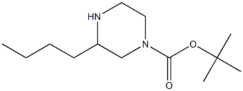 1-N-BOC-3-丁基哌嗪 结构式
