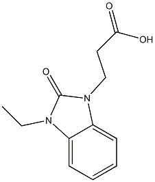 3-(3-ETHYL-2-OXO-2,3-DIHYDRO-1H-BENZIMIDAZOL-1-YL)PROPANOIC ACID 结构式