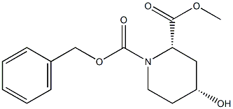 CBZ-(2S, 4R)-4-HYDROXY-PIPERIDINE-2-CARBOXYLIC ACID METHYL ESTER 结构式