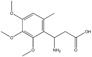 3-AMINO-3-(2,3,4-TRIMETHOXY-6-METHYL-PHENYL)-PROPIONIC ACID 结构式