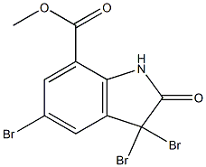 METHYL 3,3,5-TRIBROMO-OXINDOLE-7-CARBOXYLATE 结构式