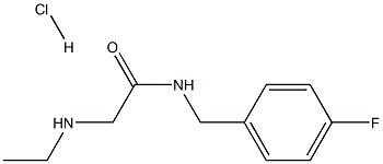 2-(ETHYLAMINO)-N-(4-FLUOROBENZYL)ACETAMIDE HYDROCHLORIDE 结构式