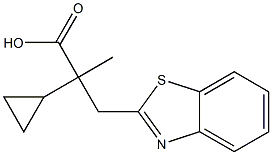 3-(1,3-Benzothiazol-2-yl)-2-cyclopropyl-2-methylpropanoic acid 结构式