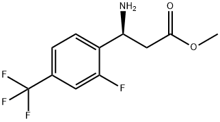 METHYL (3S)-3-AMINO-3-[2-FLUORO-4-(TRIFLUOROMETHYL)PHENYL]PROPANOATE 结构式