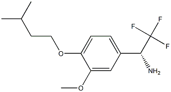 (1R)-2,2,2-TRIFLUORO-1-[3-METHOXY-4-(3-METHYLBUTOXY)PHENYL]ETHYLAMINE 结构式