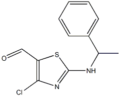 4-CHLORO-2-(1-PHENYL-ETHYLAMINO)-THIAZOLE-5-CARBALDEHYDE 结构式